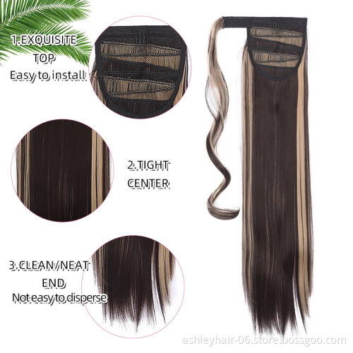 Julianna 26" 66cm synthetic wrap around ponytail extensions wholesale synthetic hair ponytails